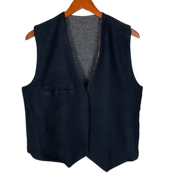 Unbranded Wool Vest Reversible Tapestry Embroidered Aztec Tribal Boho Sz Large - Picture 5 of 12